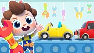 Let's Fix up Toy Cars | Cars Challenge Song | Nursery Rhymes & Kids Songs | BabyBus