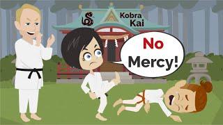 Lisa has NO MERCY at KOBRA KAI ... | Basic English conversation | Learn English | Like English