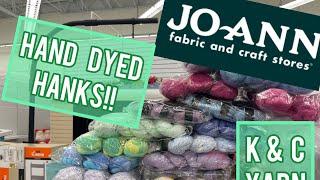 #newyarn @joannstores #handdyedyarn hanks! #cottonyarn #lurex #merinowool K & C yarn #yarnshopping