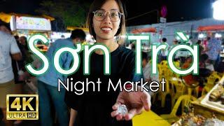 Food Lover's Walking Tour at Son Tra Night Market in Da Nang, Vietnam - With Captions | 4K/UHD 60fps