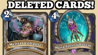 Hearthstone cards that were removed from the game