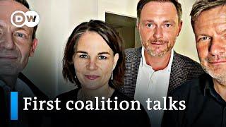 German election: Greens and FDP meet for preliminary two-way talks | DW News