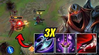 Wild Rift: ZED ONE-SHOT 3X COMBO (Build & Gameplay)