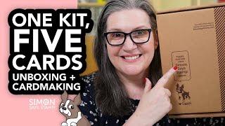 Let's unbox the latest card kit from @SimonSaysStamp and make FIVE cards!