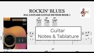 ROCKIN' BLUES - Hal Leonard Guitar Method Book 1 - ( NOTES and TAB )