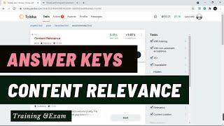 Content Relevance Training and Exam Answer keys | Yandex Toloka Freelancing guide