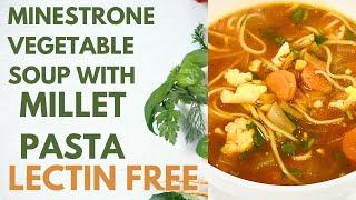 Minestrone Soup Pasta Soup (Lectin Free Dinner Recipe) Easy Quick Vegetable Soup Gluten Free Vegan