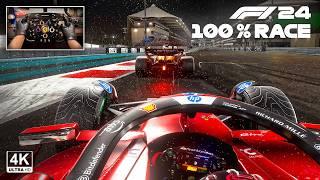 Carlos Sainz's Ferrari SF24 - Abu Dhabi GP 100% Race | F1 24 Steering Wheel Gameplay