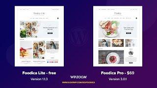 WPZOOM Foodica WordPress Recipes Theme Tutorial - Free and Pro version comparison.