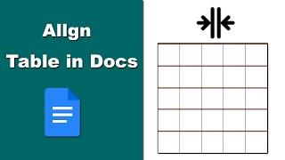 How to Center a Table on the Page in Google Docs