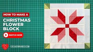 How to make a Christmas Flower - Jolly Holly table runner pattern