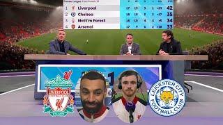 Liverpool vs Leicester 3-1 The Kop Continue To Top The League Salah & Robertson Crazy Reaction