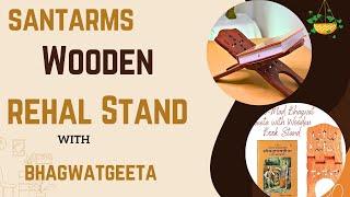 Wooden Rehal Stand with Holy Geeta