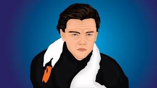 Vector Art | Vector Portrait | Cartoon Yourself - Leonardo DiCaprio_Adobe illustrator - Twin Tracers