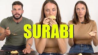 Bule eat SURABI in Indonesia