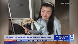 Missing 15-year-old Southern California girl found safe