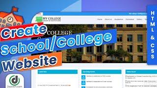 How to Create an School/College Website using Html CSS only 2023 #ecommerce #coding #html #school