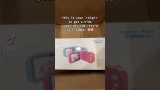 gktz kids camcorder unboxing, tiktok made me buy it #shorts #unboxing