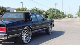 WhipAddict: Black Box Chevy Caprice LS, Whipple Supercharger, First on Concave Billet 28s! SMASHIN!