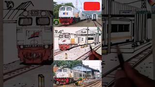 LOKOMOTIF CC 206 STASIUN CIMAHI #menggambar #keretaapi #keretaapiindonesia #viral