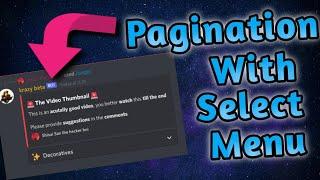 Select Menu Pagination Discord JS 13