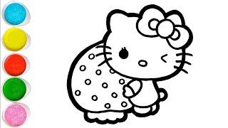 Hello Kitty with Strawberry Drawing, Painting & Coloring For Kids and Toddlers_ Kids Art