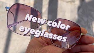 Eyeglasses with frame and glass of the color year