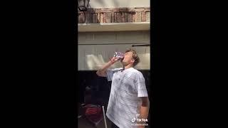 Man runs into Garage door￼ While attempting sparkling water challenge￼