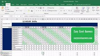 How to total hours with the offset function in Excel