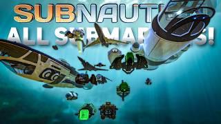 ALL Submarines you can get in Subnautica! | Subnautica submarine mods