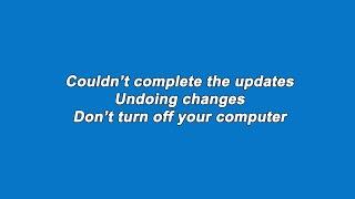 FIX: Couldn't complete the Updates, Undoing changes (Windows 10)