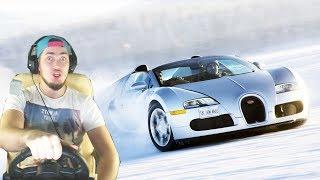 Bugatti Veyron ЗИМОЙ ПО МОСКВЕ - City Car Driving с РУЛЕМ