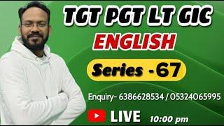 TGT, PGT, LT GRADE, GIC ENGLISH || Series -67 || English Discovery || By Bhupesh Sir