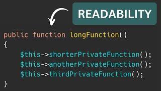 Private Methods in PHP/Laravel: Examples of Readability