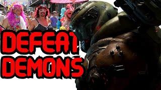 DOOMGUY Destroys They/Them Demons in DOOM Eternal 