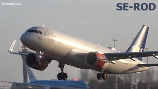 SAS - Airbus A320 NEO - Takeoff at AMS (SE-ROD)