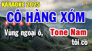 Cô Hàng Xóm Karaoke Tone Nam ( Am ) Nhạc Sống 2025 | Trọng Hiếu