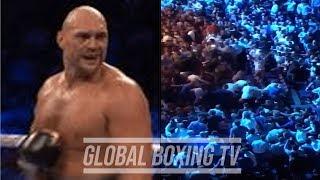 (Madness!!) Tyson Fury Stops Boxing And Watches Fight In The Crowd Instead