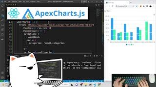 ASMR Coding - React + ApexCharts.js, fetching Data from API - No Talking