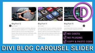 How to Easily Add A Divi Carousel Slider to the Blog Module