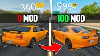 SUPRA VS SKYLINE || 0 MOD VS 100 MOD || Extreme Car Driving Simulator