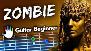 Zombie Guitar Lessons for Beginners The Cranberries Tutorial | Easy Chords + Lyrics + Backing Track