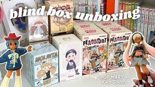 HUGE blind box unboxing : 12 Popmart + Kika Goods Figures (g*veaway)