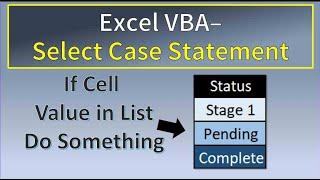 Excel VBA Select Case Statement