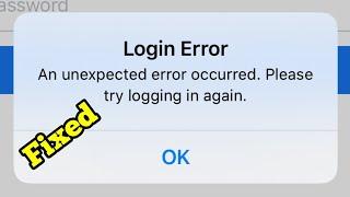 FaceBook Login Error on iPhone iOS 17 - Unexpected Error Occurred Please Try Logging In Again