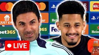  LIVE | Mikel Arteta and William Saliba pre-match press conference | Arsenal v PSV