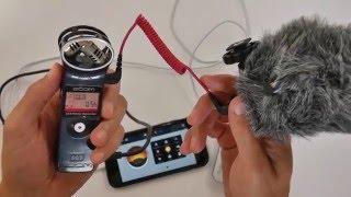 Zoom H1 Microphone to iPhone using the Lightning to USB 3 Camera Adapter