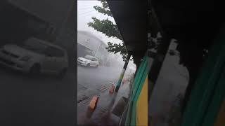 Gusty winds in St Lucia earlier this morning