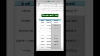 Barcode Excel Hack! #exceltrick2024 #newexcel #excelshortcuts #shorts #viralvideo