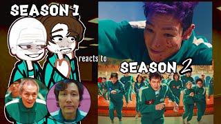 SQUID GAME SEASON 1 PLAYERS reacts to SQUID GAME SEASON 2 Gacha2 reacts to Netflix #squidgame